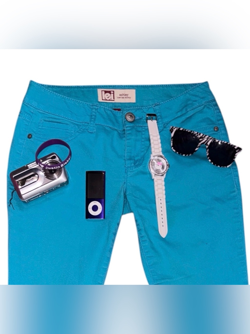 lei low rise Bright Turquoise Slim Jeans
